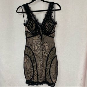 Bebe black lace dress